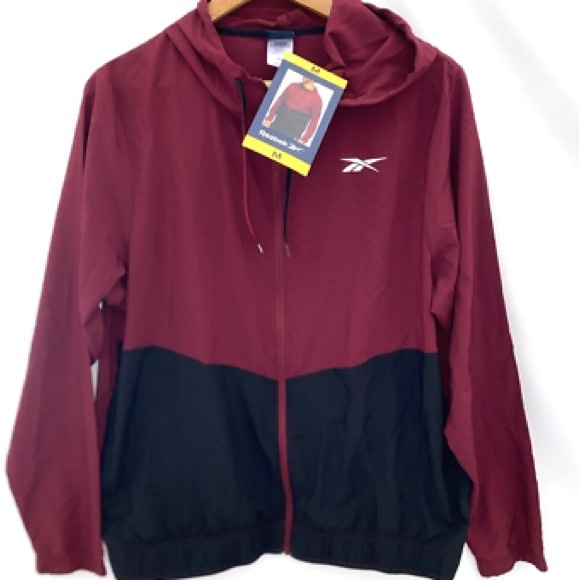 Reebok Burgundy and Black Windbreaker - Picture 1 of 4